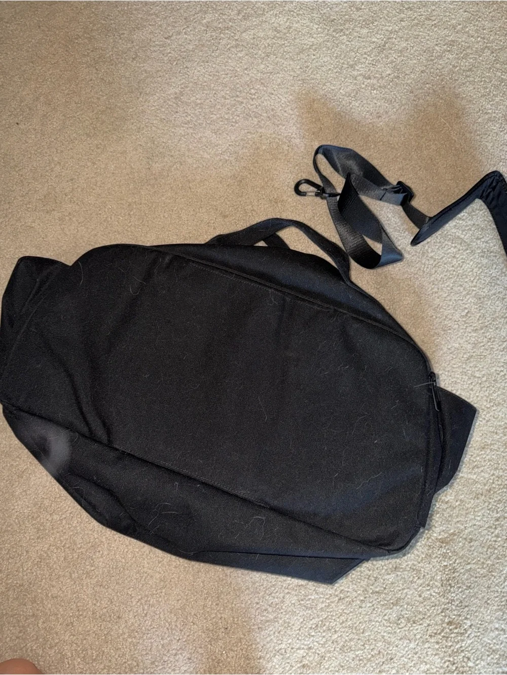 lululemon athletica Black Messenger Crossbody Bag